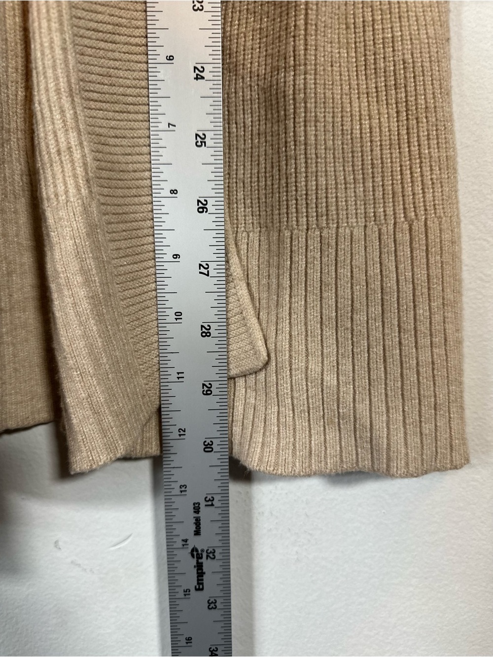 Belldini Hooded Duster Cardigan Size S Tan Cozy Lounge Sweater Fall Layering - Picture 6 of 8